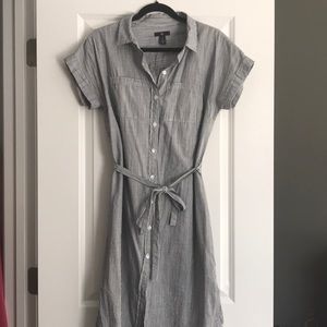 Blue and white striped gap dress